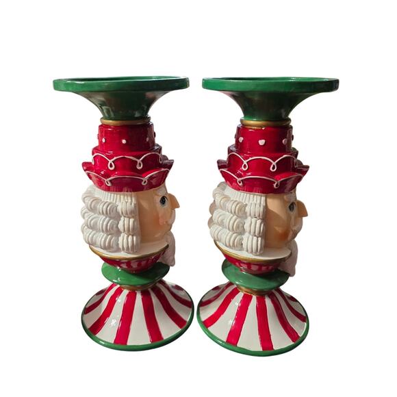 Pair of Nutcracker Candle Holders NWOT - Picture 4 of 6